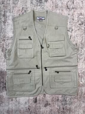 VTG 80’s Dress Town York Zippered Vest L Hunting Fishing Gorpcore Hiking Travel